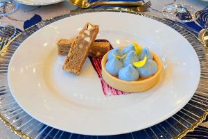 A plate with dessert
