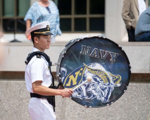 A member of the USNA marching band